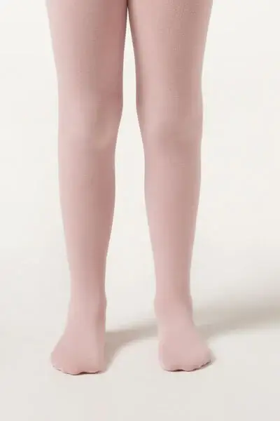 Collant con Cashmere Bambina Bambina Rosa ANNI
