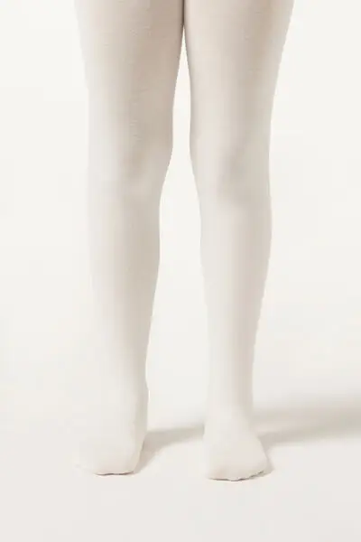 Collant in Cotone Eco Coprenti Bambina Bambina Naturale ANNI