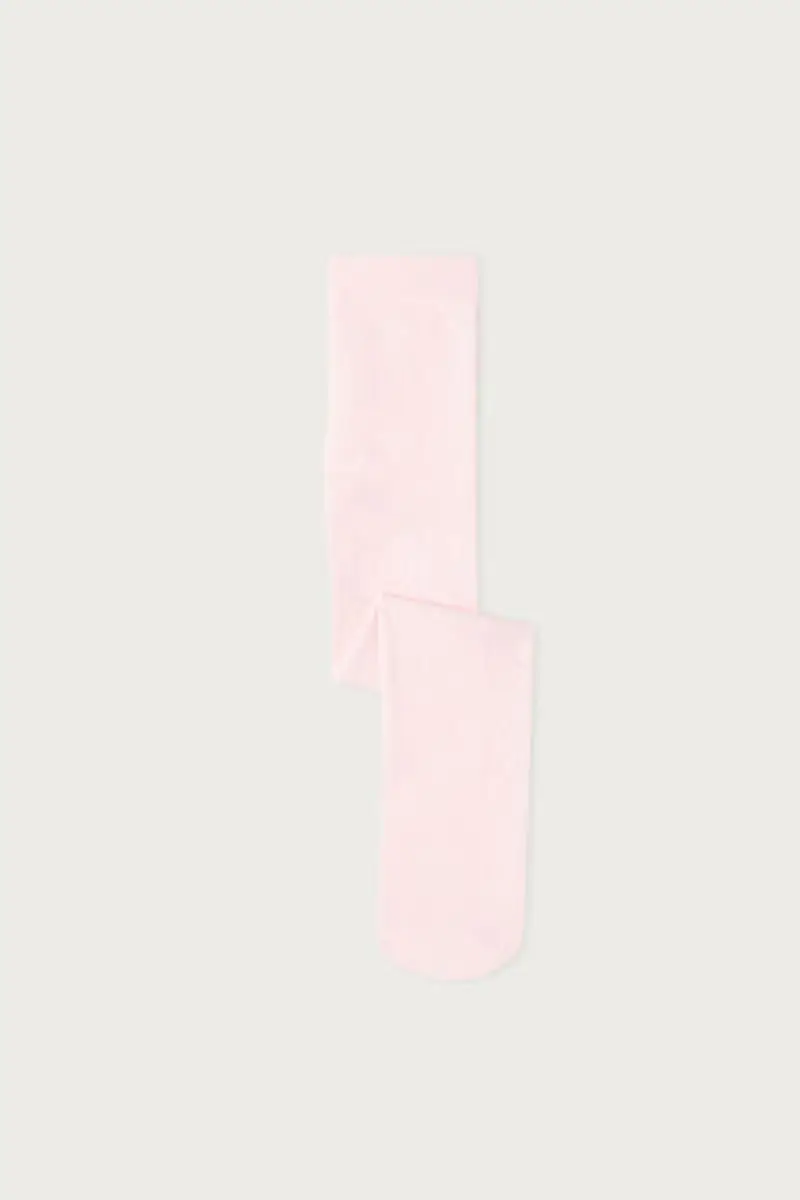 Calzedonia Collant in Cotone Eco Coprenti Bambina Bambina Rosa Taglia 10-13 ANNI