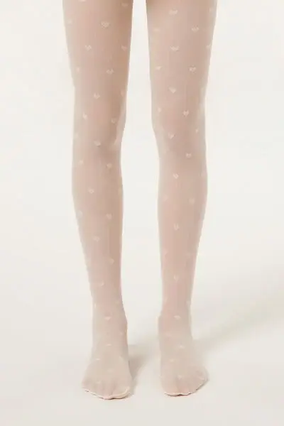 Collant Velati Fiocchi Bambina Bambina Bianco