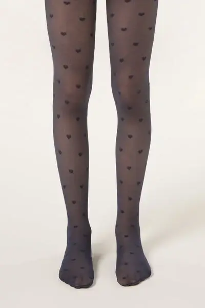 Collant Velati Fiocchi Bambina Bambina Blu