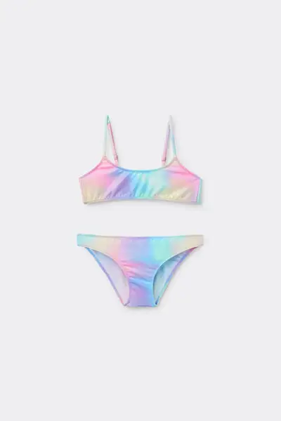 Costume Due Pezzi Bambina Little Mermaid Bambina Multicolore