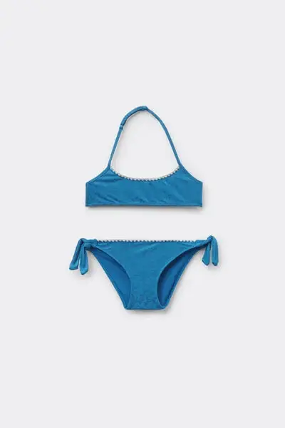Costume Due Pezzi Bambina Sea Corals Bambina Blu