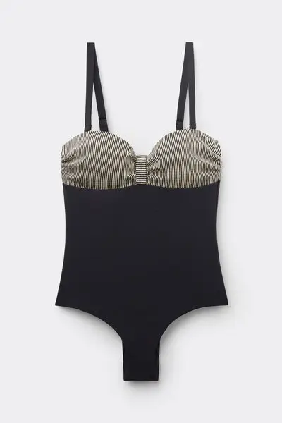 Costume Intero Golden Stripes Donna Giallo