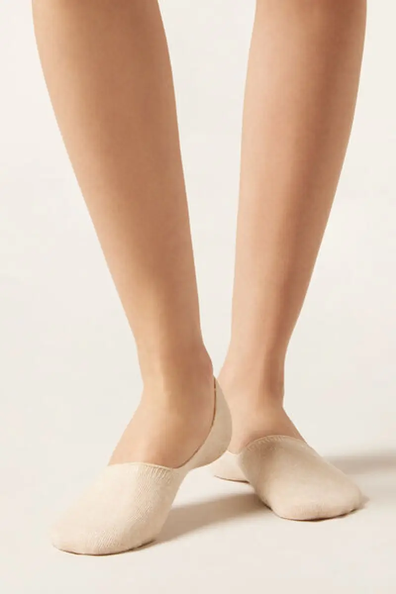 Calzedonia Fantasmini in Cotone e Lino Uomo Naturale Taglia 36-38