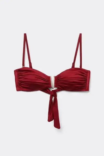 Fascia Costume Shiny Satin Donna Rosso
