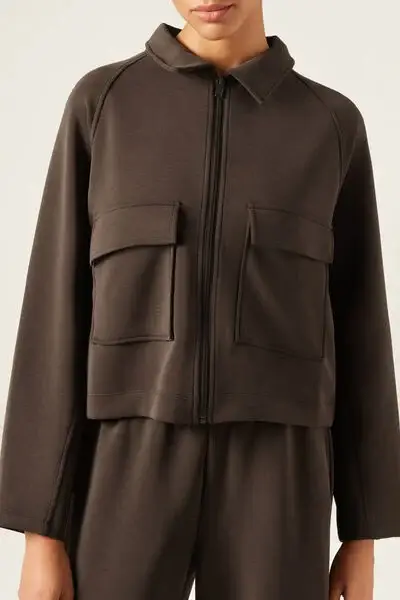 Felpa Luxe Lounge con Tasche Donna Marrone