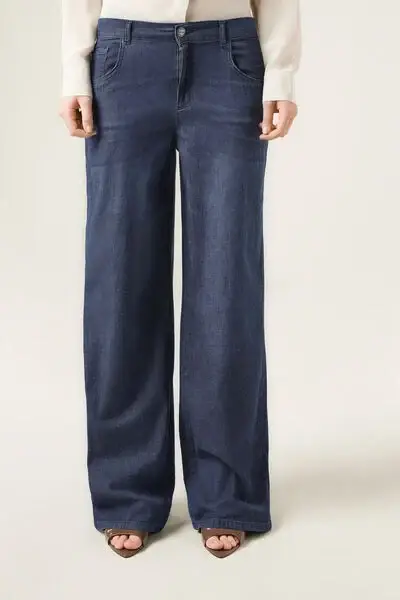 Jeans Palazzo Ultralight Donna Blu