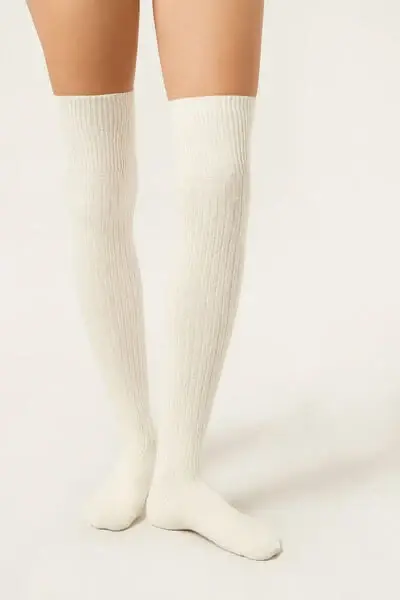 Longuette Cashmere Donna Bianco