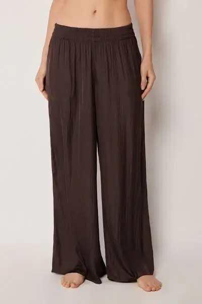 Pantaloni a Palazzo Lucidi Donna Marrone