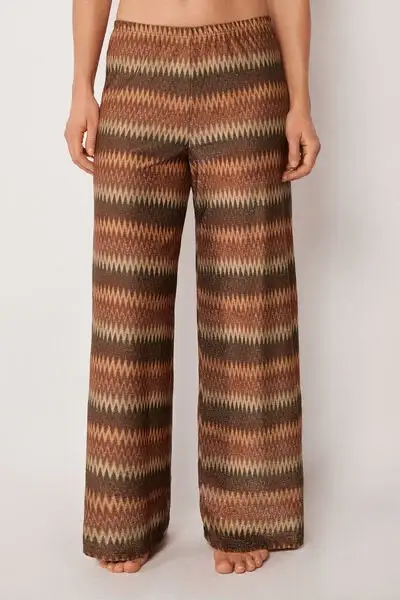 Pantaloni Golden Chevron Donna Marrone