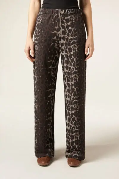 Pantaloni Palazzo Luxe Lounge Donna Marrone