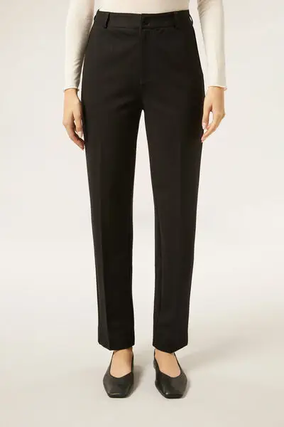 Pantaloni Punto Milano Donna Nero