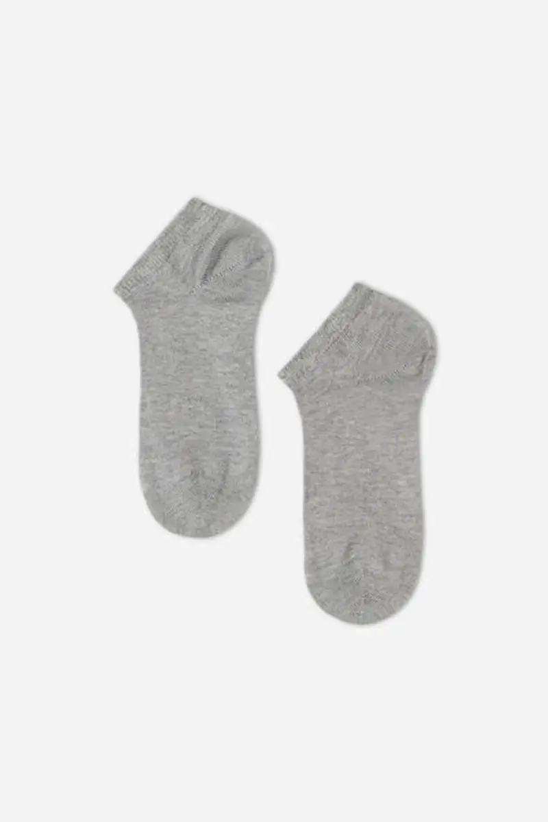 Calzedonia Pedulini da Bambino in Cotone Unisex Grigio Taglia 25-27