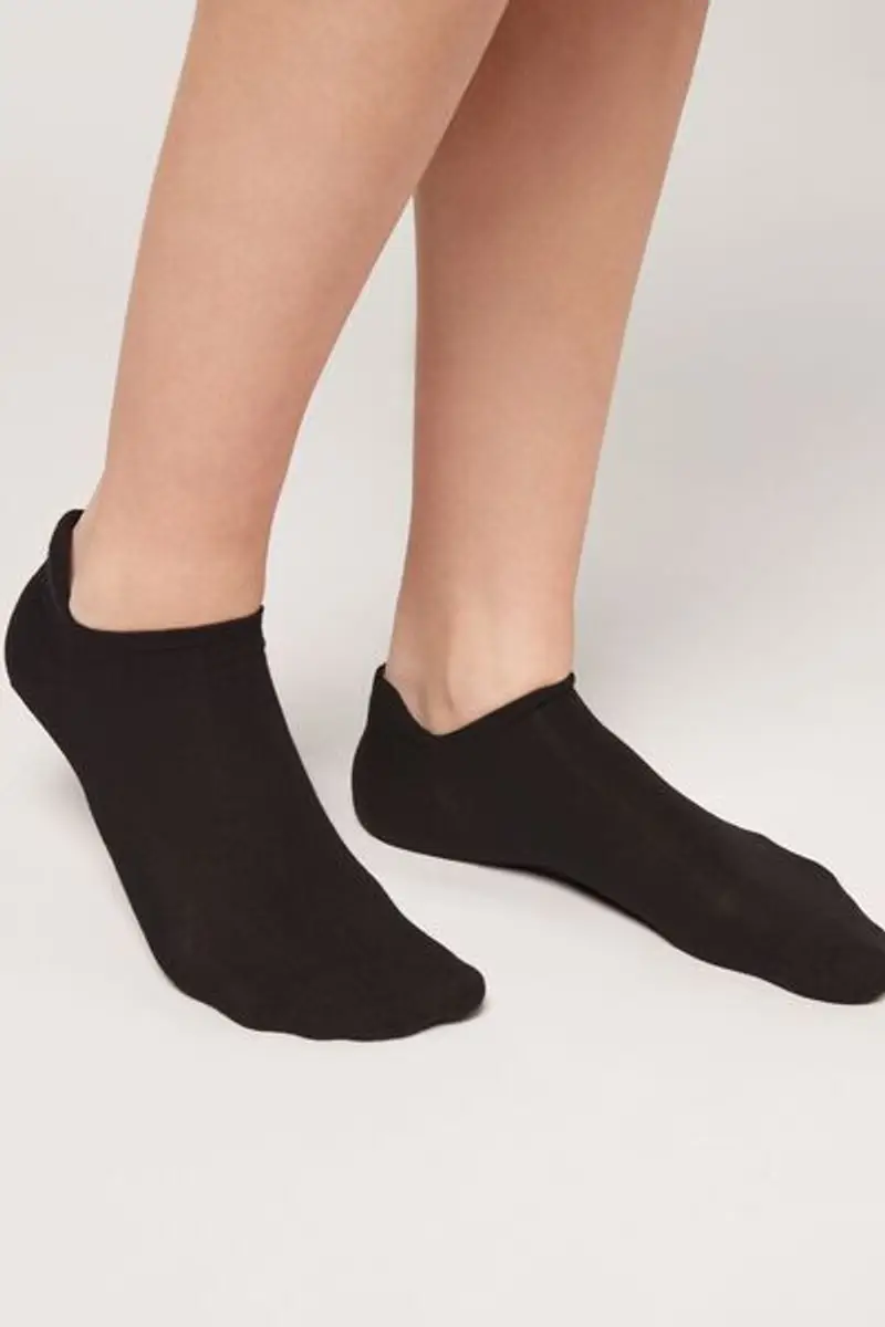 Calzedonia Pedulini Unisex in Cotone Uomo Nero Taglia 46-47