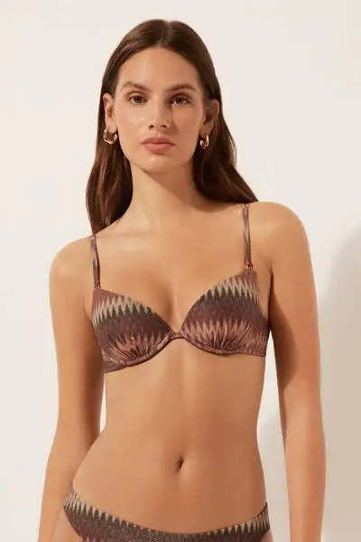 Push up Costume Golden Chevron Donna Marrone