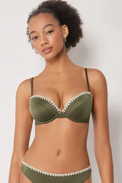 Push Up Imbottito Costume Refined Shine Donna Verde