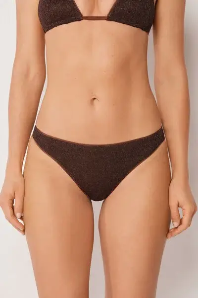 Slip Costume Metallic Glow Donna Marrone