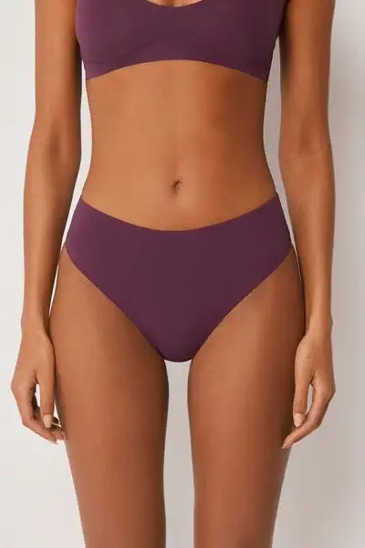 Slip Vita Alta Costume Invisible Bonding Donna Bordeaux