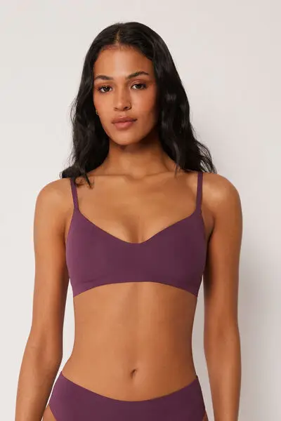 Top Canotta Costume Invisible Bonding Donna Bordeaux