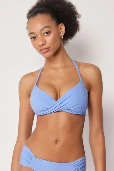 Triangolo Imbottito Costume Premium Fit Donna Blu