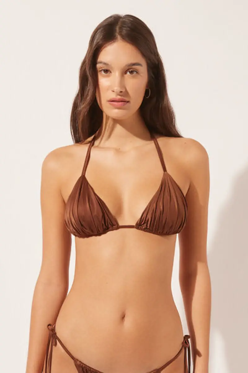 Calzedonia Triangolo Imbottiture Estraibili Costume Shiny Satin Donna Taglia 1