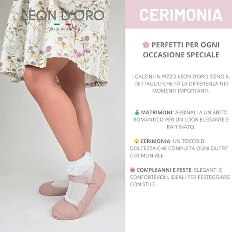 LEON D'ORO Calze Bambina Oro 1608048 miniatura 2