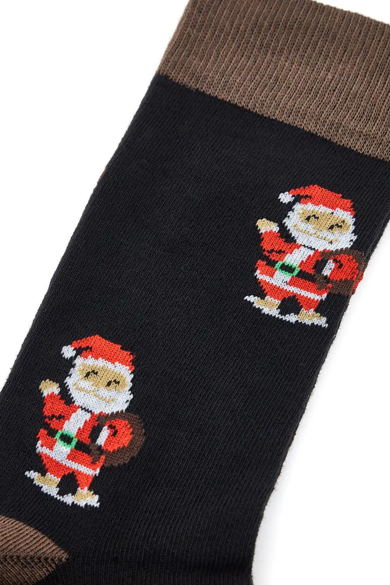 Calzini Neri Con Babbo Natale Taglia Unica Natalizi Crazy Socks 018 miniatura 2