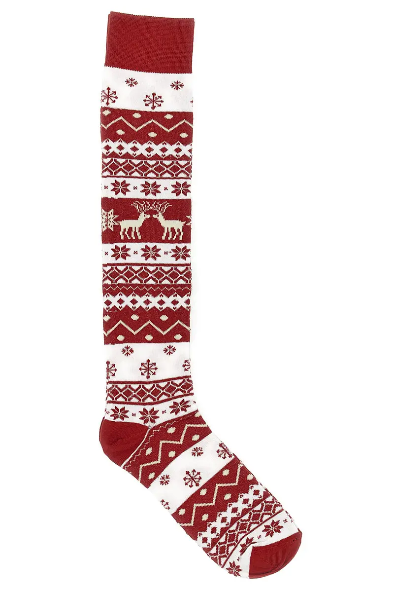 Calzini Rossi e Bianchi Natalizi Taglia Unica Crazy Socks 013