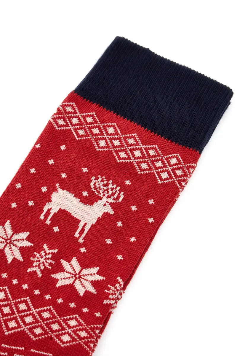 Calzini Rossi e Blu Natalizi Taglia Unica Crazy Socks 017 miniatura 2