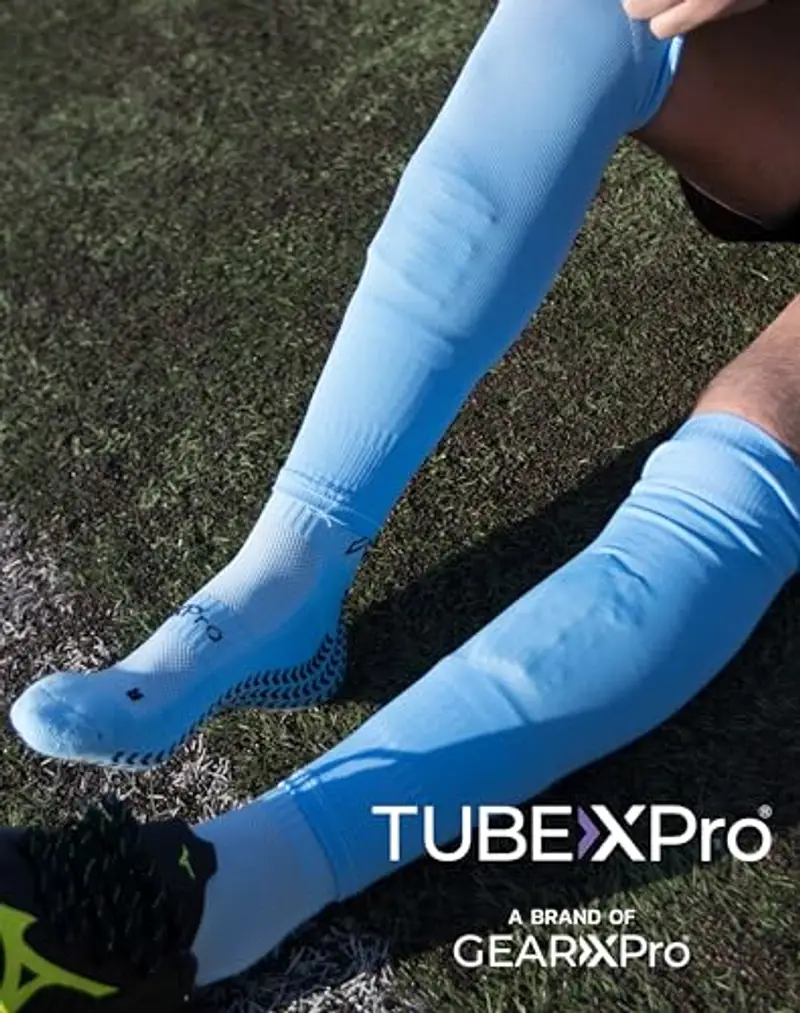 Calzino Tubolare Calcio, TUBEXPro, Azzurro, Misura Unica, GEARXPro Sports miniatura 2