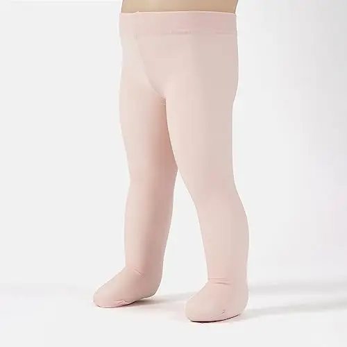 CALZITALY 2 Paia Collant Neonata in Microfibra, Calzamaglia Bébé, Bianco, Rosa, Panna, Blu, 40 DEN, Made in Italy miniatura 3