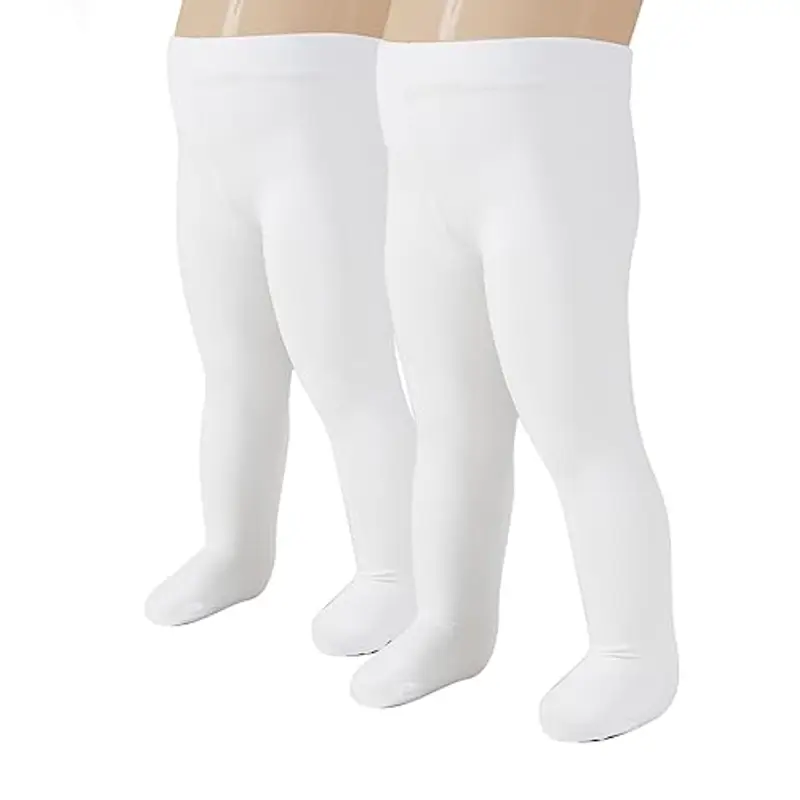 CALZITALY 2 Paia Collant Neonata in Microfibra, Calzamaglia Bébé, Bianco, Rosa, Panna, Blu, 40 DEN, Made in Italy