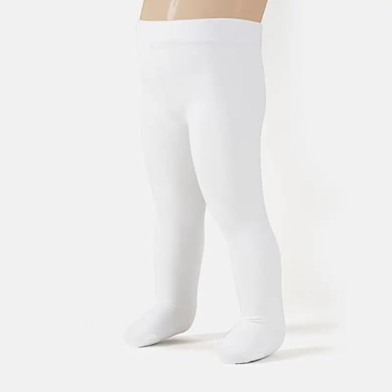 CALZITALY 2 Paia Collant Neonata in Microfibra, Calzamaglia Bébé, Bianco, Rosa, Panna, Blu, 40 DEN, Made in Italy miniatura 3