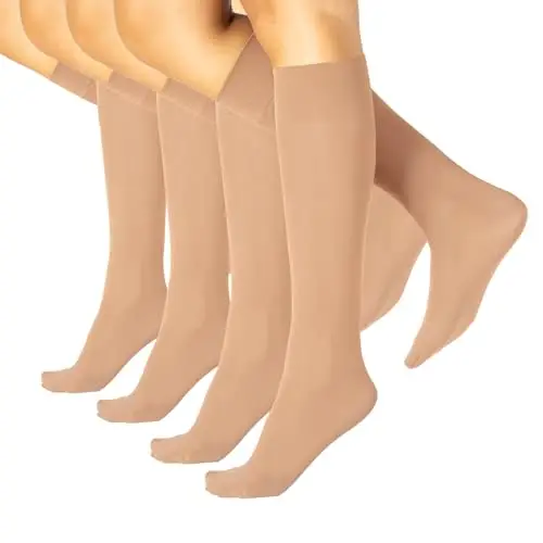 CALZITALY 4 Paia Calzettoni in Microfibra Coprente, Gambaletti Opaco Donna, Nero, Blu, Verde, Giallo, 40 DEN, Made in