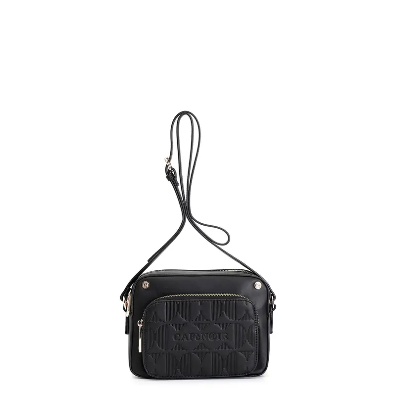 camera bag con logo embossed nero taglia unica