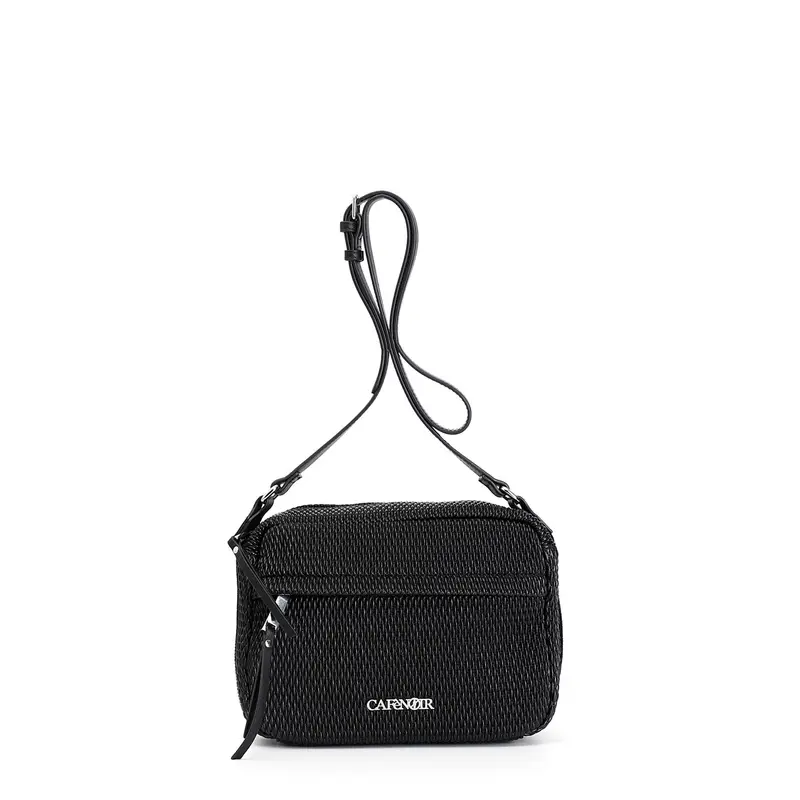 camera bag con nastro di strass nero taglia unica