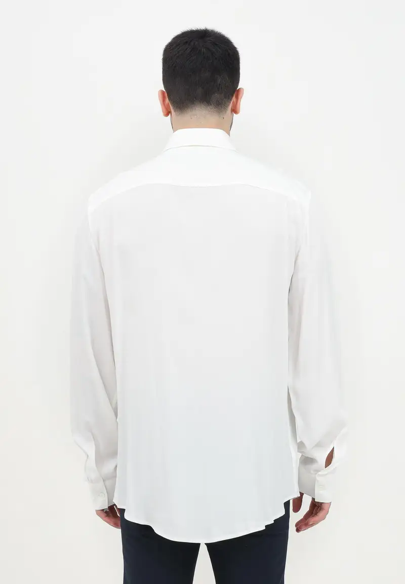 Camicia a manica lunga bianca da uomo miniatura 2