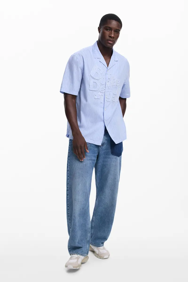 Camicia a maniche corte con lettering Botter