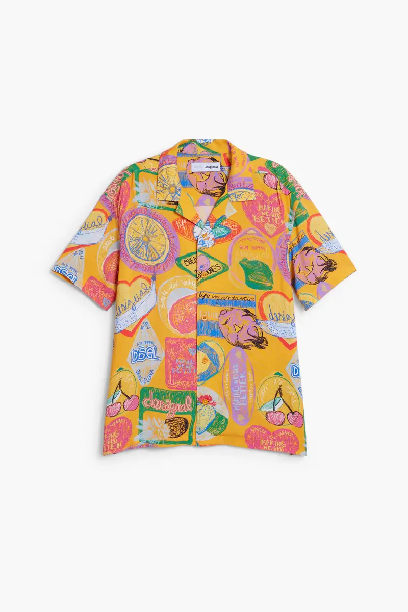 Camicia a maniche corte con stampe