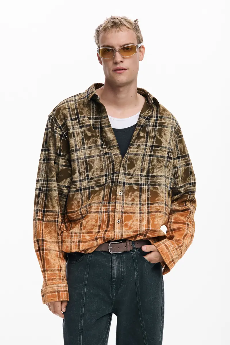 Camicia a maniche lunghe sfumata