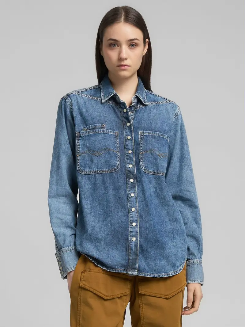 Camicia A Tre Tasche In Denim