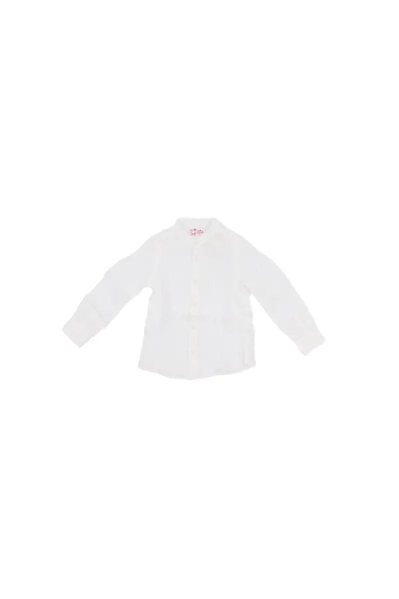 Camicia Bambino MC2 SAINT BARTH White Pati linen