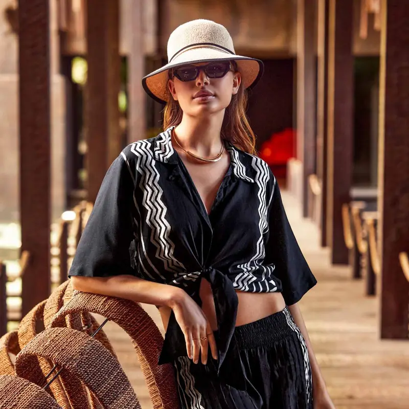 CAMICIA CON NODO IN VITA MARA | Colore: Multi | Taglia: S