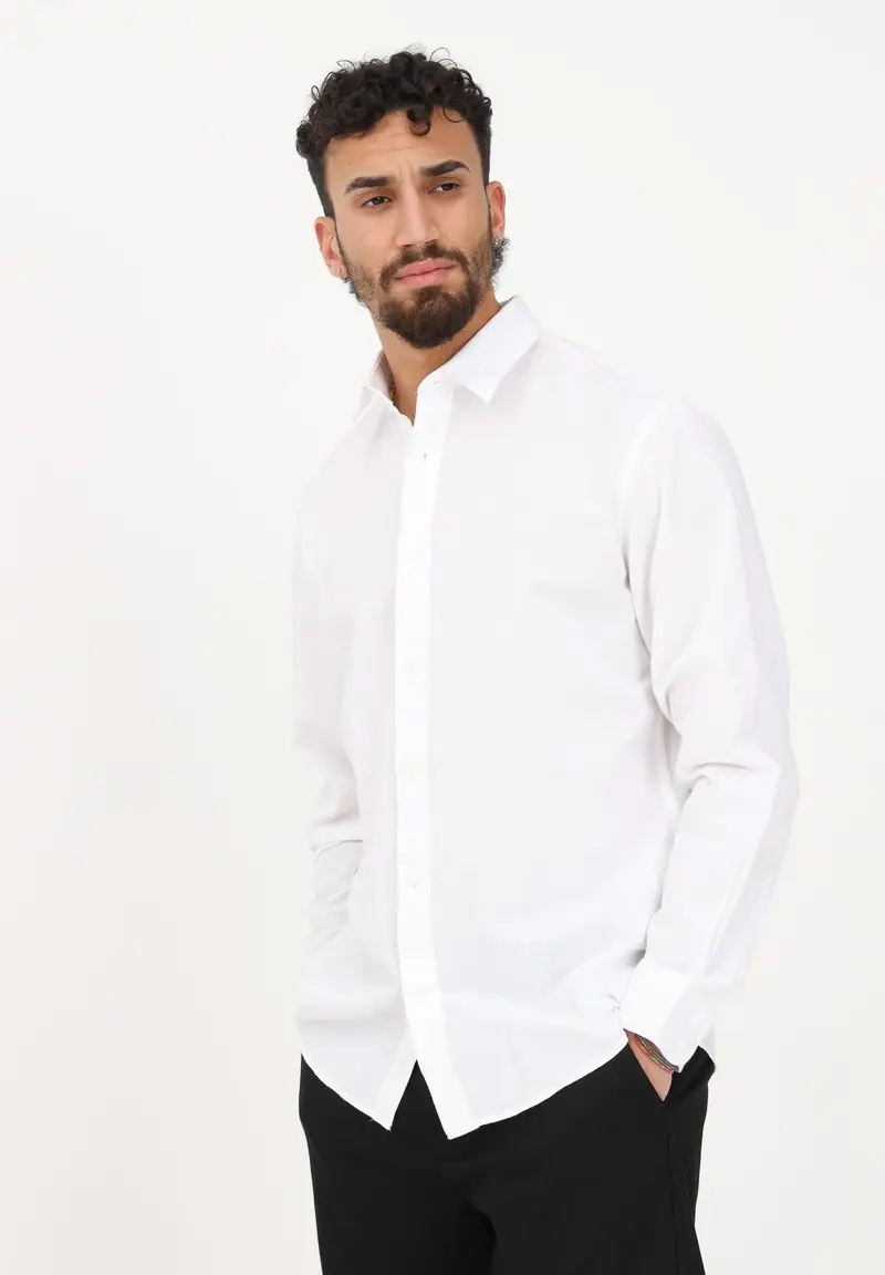 Camicia elegante bianca da uomo