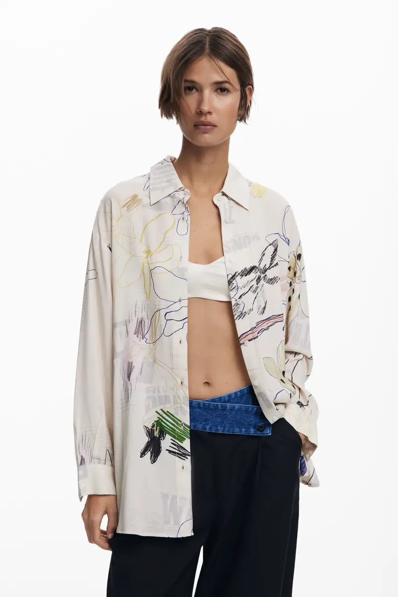 Camicia fluida collage