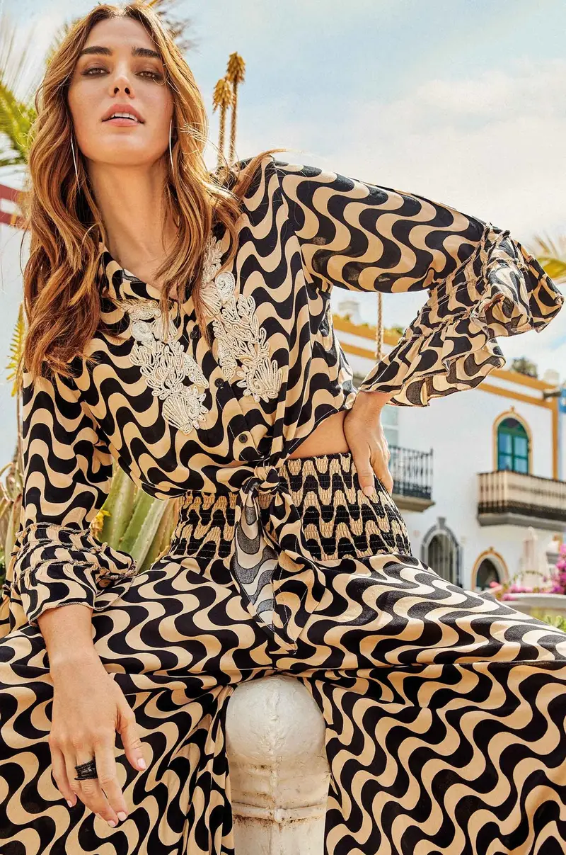 CAMICIA GEOMETRICA | Colore: Marrone | Taglia: M