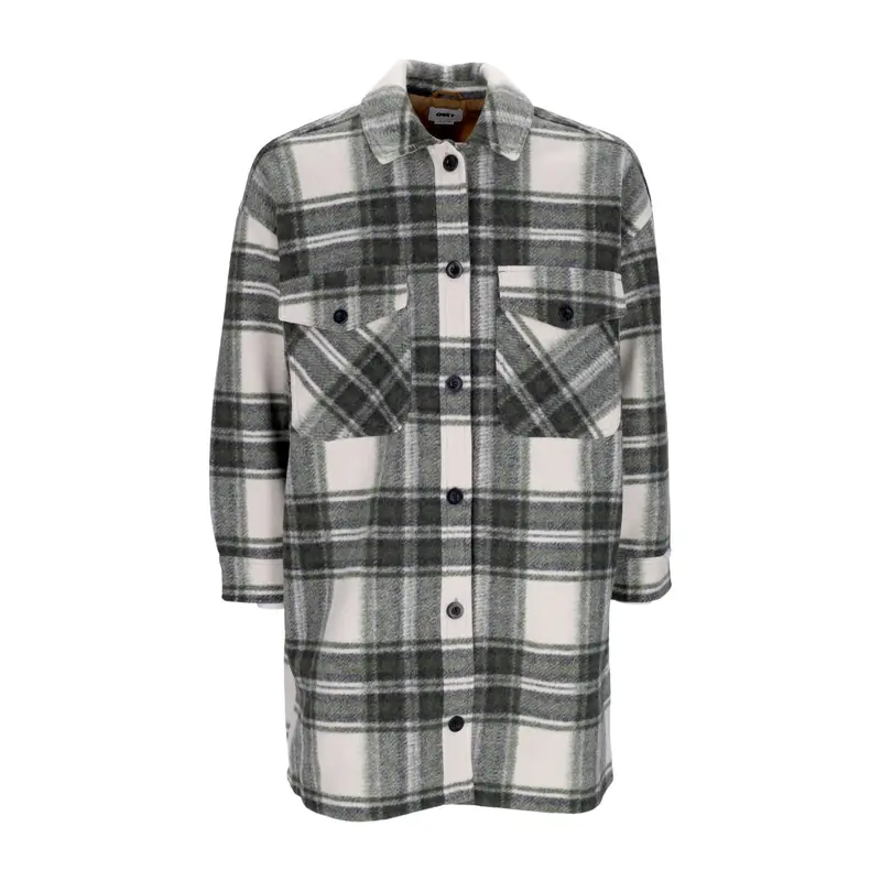 Camicia Imbottita Donna Taylor Shirt Jacket Cream Plaid