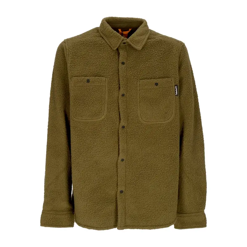 Camicia Imbottita Uomo Fleece Overshirt Dark Olive