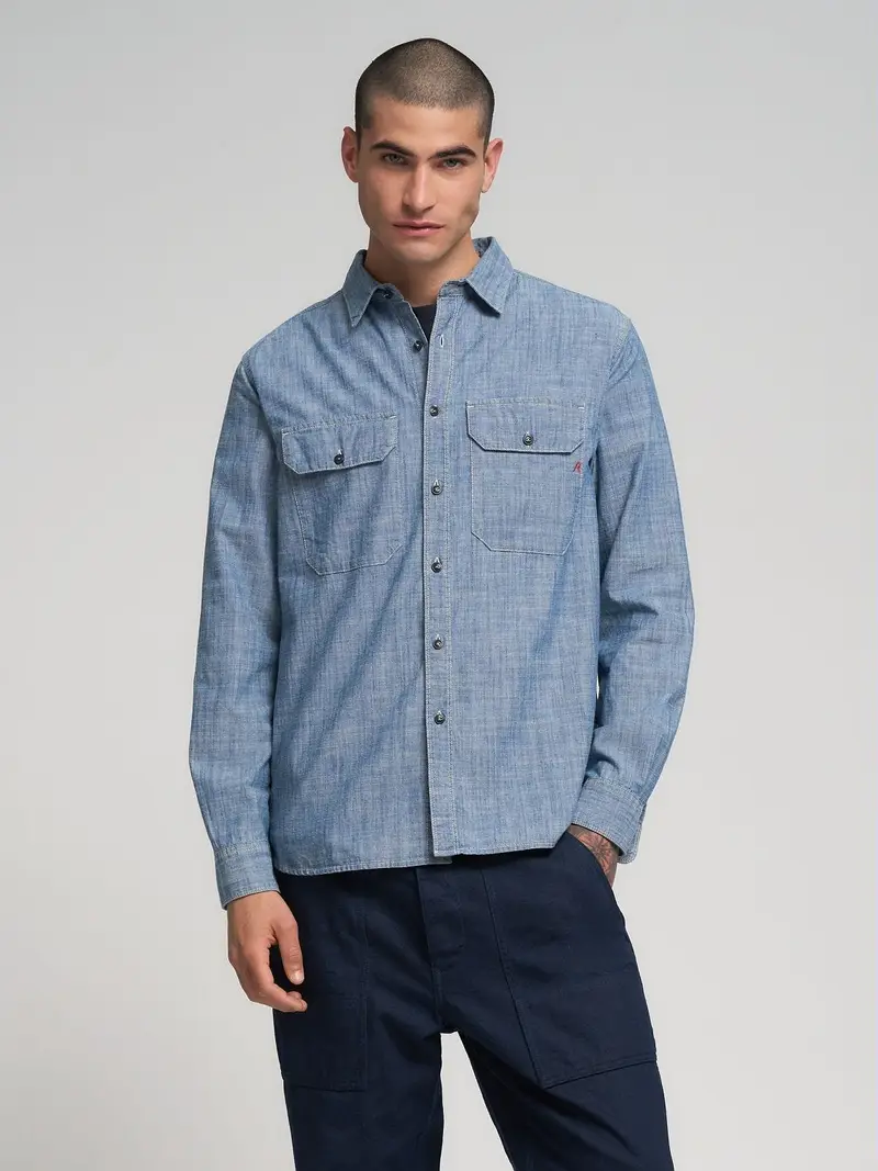 Camicia In Chambray Di Cotone